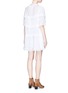 Back View - Click To Enlarge - ISABEL MARANT ÉTOILE - 'Lyin' tiered embroidered cotton dress