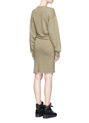 Back View - Click To Enlarge - ISABEL MARANT ÉTOILE - 'Fanley' wrap effect sweatshirt dress