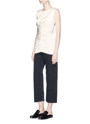 Figure View - Click To Enlarge - ISABEL MARANT - 'Ezer' ruched satin sleeveless top