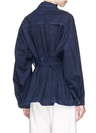 Back View - Click To Enlarge - ISABEL MARANT - 'Pleyal' belted oversized denim jacket