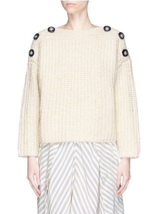Main View - Click To Enlarge - ISABEL MARANT - 'Free' oversized button shoulder sweater