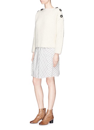 Figure View - Click To Enlarge - ISABEL MARANT - 'Free' oversized button shoulder sweater