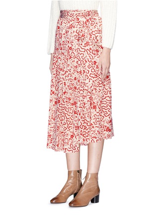 Front View - Click To Enlarge - ISABEL MARANT - 'Grifol' floral print silk wrap skirt