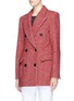Front View - Click To Enlarge - ISABEL MARANT - 'Eley' double breasted herringbone-effect melton coat