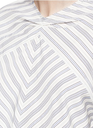 Detail View - Click To Enlarge - ISABEL MARANT - Stripe button back silk blend blouse