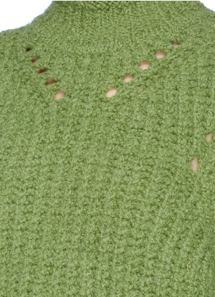 Detail View - Click To Enlarge - ISABEL MARANT - 'Farrah' oversized openwork knit turtleneck sweater