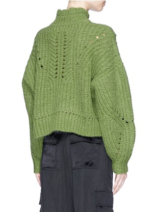Back View - Click To Enlarge - ISABEL MARANT - 'Farrah' oversized openwork knit turtleneck sweater