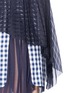 Detail View - Click To Enlarge - 72951 - Pleated overlay gingham check skirt