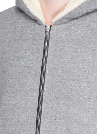 Detail View - Click To Enlarge - FEAR OF GOD - Faux fur lined zip hoodie