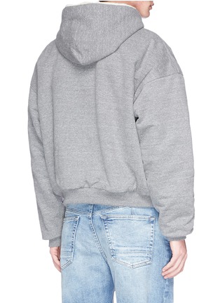 Back View - Click To Enlarge - FEAR OF GOD - Faux fur lined zip hoodie