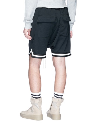Back View - Click To Enlarge - FEAR OF GOD - Drop crotch mesh shorts