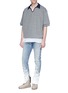 Figure View - Click To Enlarge - FEAR OF GOD - 'The Indigo Painters' bleached jeans