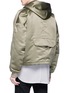 Back View - Click To Enlarge - FEAR OF GOD - Hooded satin bomber jacket