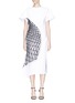 Main View - Click To Enlarge - MATICEVSKI - 'Annex' beaded mesh panel cady sheath dress