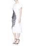 Figure View - Click To Enlarge - MATICEVSKI - 'Annex' beaded mesh panel cady sheath dress