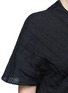 Detail View - Click To Enlarge - MATICEVSKI - 'Luminosity' metallic accent one-shoulder linen top