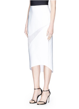 Front View - Click To Enlarge - MATICEVSKI - 'Protection' mesh panel cady pencil skirt