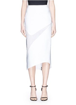Main View - Click To Enlarge - MATICEVSKI - 'Protection' mesh panel cady pencil skirt