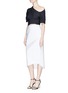 Figure View - Click To Enlarge - MATICEVSKI - 'Protection' mesh panel cady pencil skirt