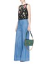 Front View - Click To Enlarge - TORY BURCH - 'Chelsea' curb chain leather shoulder bag