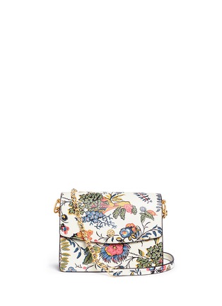 Main View - Click To Enlarge - TORY BURCH - 'Parker' floral print leather convertible shoulder bag