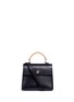 Main View - Click To Enlarge - TORY BURCH - 'Parker' colourblock small leather satchel