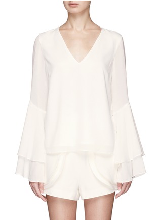 Main View - Click To Enlarge - C/MEO COLLECTIVE - 'Enlighten' tiered bell cuff top
