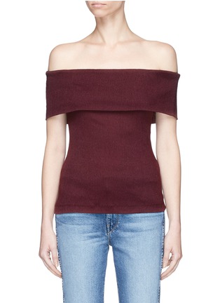 Main View - Click To Enlarge - C/MEO COLLECTIVE - 'Interlude' smocked off shoulder top