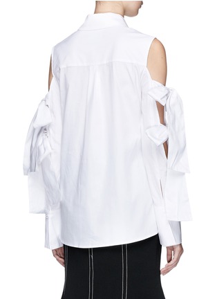 Back View - Click To Enlarge - C/MEO COLLECTIVE - 'Surrender' bow sleeve poplin shirt