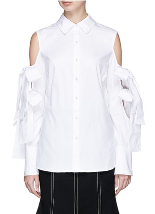 Main View - Click To Enlarge - C/MEO COLLECTIVE - 'Surrender' bow sleeve poplin shirt