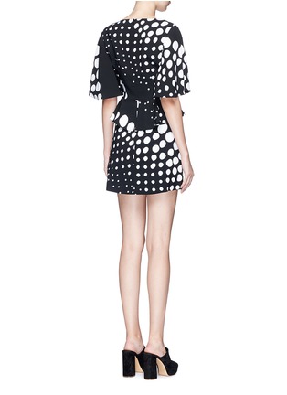 Back View - Click To Enlarge - C/MEO COLLECTIVE - 'Lose Control' cutout waist dot print mini dress
