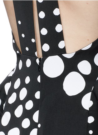 Detail View - Click To Enlarge - C/MEO COLLECTIVE - 'Enlighten' tiered ruffle dot print suiting mini dress