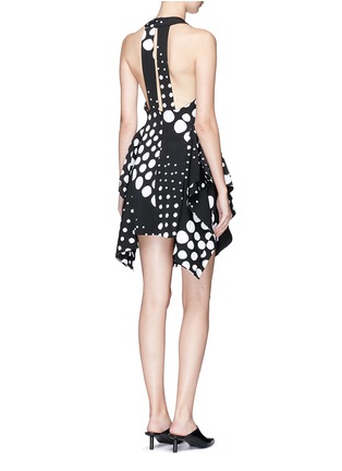 Figure View - Click To Enlarge - C/MEO COLLECTIVE - 'Enlighten' tiered ruffle dot print suiting mini dress