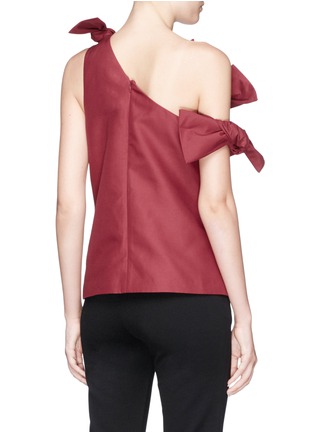 Back View - Click To Enlarge - C/MEO COLLECTIVE - 'Sweet Devotion' bow embellished one-shoulder top