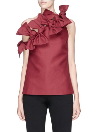 Main View - Click To Enlarge - C/MEO COLLECTIVE - 'Sweet Devotion' bow embellished one-shoulder top