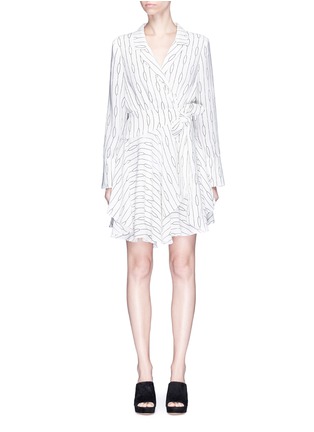 Main View - Click To Enlarge - C/MEO COLLECTIVE - 'Everlasting' oval stripe print crepe wrap dress