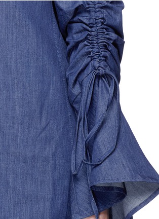 Detail View - Click To Enlarge - C/MEO COLLECTIVE - 'Right Kind of Madness' chambray off-shoulder dress