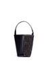 Detail View - Click To Enlarge - KARA - 'Panel' calf hair and leather crossbody bucket bag