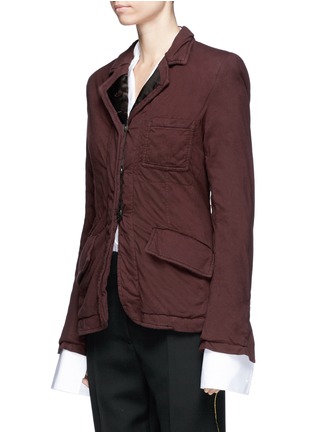 Front View - Click To Enlarge - HAIDER ACKERMANN - Padded cotton jersey jacket