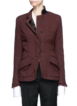Main View - Click To Enlarge - HAIDER ACKERMANN - Padded cotton jersey jacket