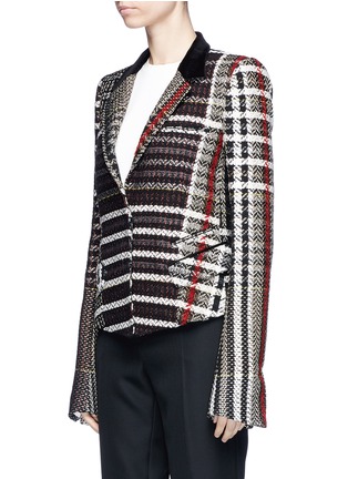 Front View - Click To Enlarge - HAIDER ACKERMANN - Metallic tweed blazer