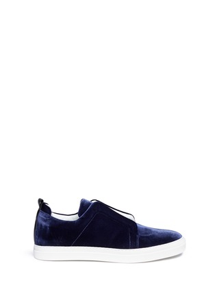 Main View - Click To Enlarge - PIERRE HARDY - 'Slider' elastic band velvet sneakers