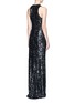 Back View - Click To Enlarge - GALVAN LONDON - Sequin lamé gown