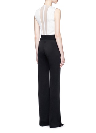 Back View - Click To Enlarge - GALVAN LONDON - 'Tuxedo' tulle and satin jumpsuit