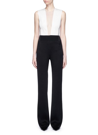 Main View - Click To Enlarge - GALVAN LONDON - 'Tuxedo' tulle and satin jumpsuit