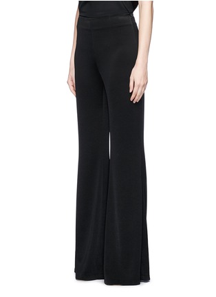 Front View - Click To Enlarge - GALVAN LONDON - High waist satin flared pants