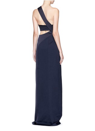 Back View - Click To Enlarge - GALVAN LONDON - Cut out waist one-shoulder gown