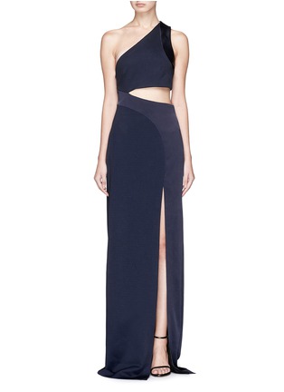 Main View - Click To Enlarge - GALVAN LONDON - Cut out waist one-shoulder gown