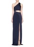 Main View - Click To Enlarge - GALVAN LONDON - Cut out waist one-shoulder gown