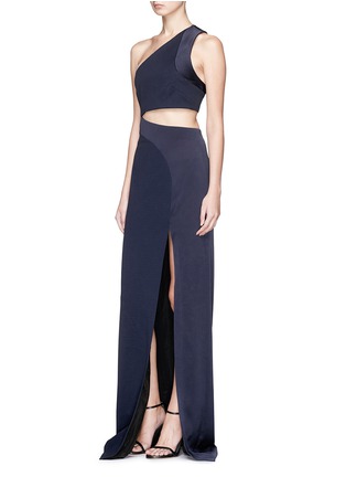 Figure View - Click To Enlarge - GALVAN LONDON - Cut out waist one-shoulder gown